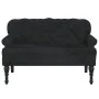 Schwarze Samtbank mit Rückenlehne, 119,5x64,5x75 cm. von , Banken - Ref: Foro24-372161, Preis: 196,55 €, Rabatt: %