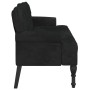 Banco con respaldo terciopelo negro 119,5x64,5x75 cm de , Bancos - Ref: Foro24-372161, Precio: 212,78 €, Descuento: %