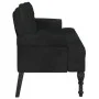 Banco con respaldo terciopelo negro 119,5x64,5x75 cm de , Bancos - Ref: Foro24-372161, Precio: 196,55 €, Descuento: %