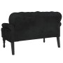 Banco con respaldo terciopelo negro 119,5x64,5x75 cm de , Bancos - Ref: Foro24-372161, Precio: 212,78 €, Descuento: %