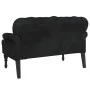 Schwarze Samtbank mit Rückenlehne, 119,5x64,5x75 cm. von , Banken - Ref: Foro24-372161, Preis: 196,55 €, Rabatt: %