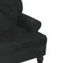 Schwarze Samtbank mit Rückenlehne, 119,5x64,5x75 cm. von , Banken - Ref: Foro24-372161, Preis: 196,55 €, Rabatt: %