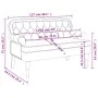 Banco con respaldo terciopelo negro 119,5x64,5x75 cm de , Bancos - Ref: Foro24-372161, Precio: 196,55 €, Descuento: %