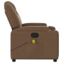 Sillón reclinable con masaje de tela marrón de , Sillones - Ref: Foro24-372381, Precio: 211,56 €, Descuento: %