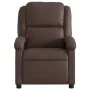 Sillón reclinable de cuero sintético marrón de , Sillones - Ref: Foro24-371777, Precio: 210,66 €, Descuento: %