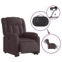 Sillón eléctrico reclinable elevable de tela marrón oscuro en Sillones | Comprar online en Foru.es