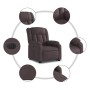 Sillón eléctrico reclinable elevable de tela marrón oscuro en Sillones | Comprar online en Foru.es