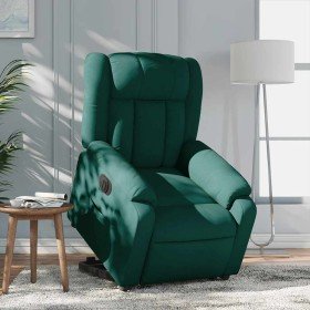 Sillón eléctrico reclinable elevable de tela verde oscuro en Sillones | Comprar online en Foru.es