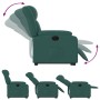 Sillón eléctrico reclinable elevable de tela verde oscuro en Sillones | Comprar online en Foru.es