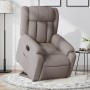 Sillón eléctrico reclinable elevable de tela gris taupe en Sillones | Comprar online en Foru.es