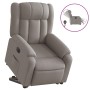 Sillón eléctrico reclinable elevable de tela gris taupe en Sillones | Comprar online en Foru.es