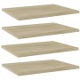 Estante estantería 4 uds contrachapada roble Sonoma 40x30x1,5cm de , Estanterías - Ref: Foro24-805160, Precio: 28,77 €, Descu...
