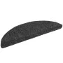 Alfombrilla escaleras 15ud tela punzonada gris oscuro 56x17x3cm de vidaXL, Alfombrillas para escalones - Ref: Foro24-132691, ...