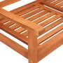 Banco de jardín 2 plazas madera maciza eucalipto y cojín 120 cm de , Bancos de jardín - Ref: Foro24-3060985, Precio: 198,36 €...