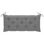 Banco de jardín 2 plazas madera maciza eucalipto y cojín 120 cm de , Bancos de jardín - Ref: Foro24-3060985, Precio: 198,36 €...