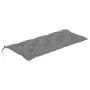 Banco de jardín 2 plazas madera maciza eucalipto y cojín 120 cm de , Bancos de jardín - Ref: Foro24-3060985, Precio: 198,36 €...