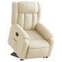 Sillón eléctrico reclinable elevable de tela color crema en Sillones | Comprar online en Foru.es