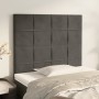 Cabeceros 2 unidades de terciopelo gris oscuro 100x5x78/88 cm de , Cabeceros y pies de cama - Ref: Foro24-3116375, Precio: 59...