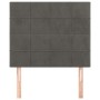 Cabeceros 2 unidades de terciopelo gris oscuro 100x5x78/88 cm de , Cabeceros y pies de cama - Ref: Foro24-3116375, Precio: 59...