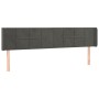 Cabecero con LED de terciopelo gris oscuro 203x16x78/88 cm de , Cabeceros y pies de cama - Ref: Foro24-3123303, Precio: 77,74...