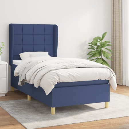 Cama box spring con colchón tela azul 80x200 cm de , Camas y somieres - Ref: Foro24-3128483, Precio: 337,11 €, Descuento: %