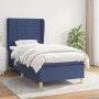 Cama box spring con colchón tela azul 80x200 cm de , Camas y somieres - Ref: Foro24-3128483, Precio: 337,11 €, Descuento: %