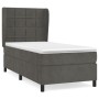 Cama box spring con colchón terciopelo gris oscuro 100x200 cm de , Camas y somieres - Ref: Foro24-3129196, Precio: 361,49 €, ...