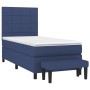 Cama box spring con colchón tela azul 80x200 cm de , Camas y somieres - Ref: Foro24-3136555, Precio: 381,56 €, Descuento: %