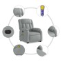 Sillón de masaje eléctrico reclinable elevable tela gris claro en Sillones | Comprar online en Foru.es