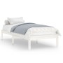 Estructura de cama individual madera maciza blanco 90x190 cm de , Camas y somieres - Ref: Foro24-809983, Precio: 61,03 €, Des...