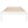 Estructura de cama individual madera maciza blanco 90x190 cm de , Camas y somieres - Ref: Foro24-809983, Precio: 61,03 €, Des...
