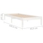Estructura de cama individual madera maciza blanco 90x190 cm de , Camas y somieres - Ref: Foro24-809983, Precio: 61,03 €, Des...