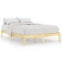 Estructura de cama madera maciza de pino 140x190 cm de , Camas y somieres - Ref: Foro24-809997, Precio: 75,73 €, Descuento: %