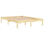 Estructura de cama madera maciza de pino 140x190 cm de , Camas y somieres - Ref: Foro24-809997, Precio: 75,73 €, Descuento: %