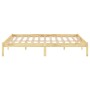 Estructura de cama madera maciza de pino 140x190 cm de , Camas y somieres - Ref: Foro24-809997, Precio: 75,73 €, Descuento: %