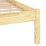Estructura de cama madera maciza de pino 140x190 cm de , Camas y somieres - Ref: Foro24-809997, Precio: 75,73 €, Descuento: %