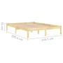 Estructura de cama madera maciza de pino 140x190 cm de , Camas y somieres - Ref: Foro24-809997, Precio: 75,73 €, Descuento: %