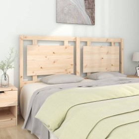 Cabecero de cama madera maciza de pino 165,5x4x100 cm de , Cabeceros y pies de cama - Ref: Foro24-817950, Precio: 59,28 €, De...