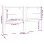 Cabecero de cama madera maciza de pino 165,5x4x100 cm de , Cabeceros y pies de cama - Ref: Foro24-817950, Precio: 59,28 €, De...