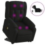 Sillón de masaje eléctrico reclinable elevable tela negro en Sillones | Comprar online en Foru.es