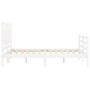 Estructura de cama con cabecero madera maciza blanco 140x200 cm de , Camas y somieres - Ref: Foro24-3194052, Precio: 152,28 €...