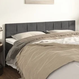 Kopfteile 2 Einheiten aus dunkelgrauem Samt 100x5x78/88 cm von , Kopf- und Fußteile - Ref: Foro24-346097, Preis: 59,88 €, Rab...