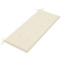 Banco de jardín 2 plazas madera maciza eucalipto y cojín 120 cm de , Bancos de jardín - Ref: Foro24-3060971, Precio: 184,59 €...