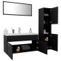 Juego de muebles de baño madera de ingeniería negro de , Muebles de baño - Ref: Foro24-3071154, Precio: 334,43 €, Descuento: %