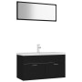 Juego de muebles de baño madera de ingeniería negro de , Muebles de baño - Ref: Foro24-3071334, Precio: 355,62 €, Descuento: %
