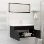 Juego de muebles de baño madera de ingeniería negro de , Muebles de baño - Ref: Foro24-3071334, Precio: 355,62 €, Descuento: %
