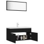 Juego de muebles de baño madera de ingeniería negro de , Muebles de baño - Ref: Foro24-3071334, Precio: 355,62 €, Descuento: %
