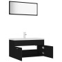 Juego de muebles de baño madera de ingeniería negro de , Muebles de baño - Ref: Foro24-3071334, Precio: 355,62 €, Descuento: %