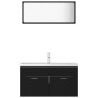 Juego de muebles de baño madera de ingeniería negro de , Muebles de baño - Ref: Foro24-3071334, Precio: 355,62 €, Descuento: %