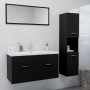 Juego de muebles de baño madera de ingeniería negro de , Muebles de baño - Ref: Foro24-3071424, Precio: 412,96 €, Descuento: %